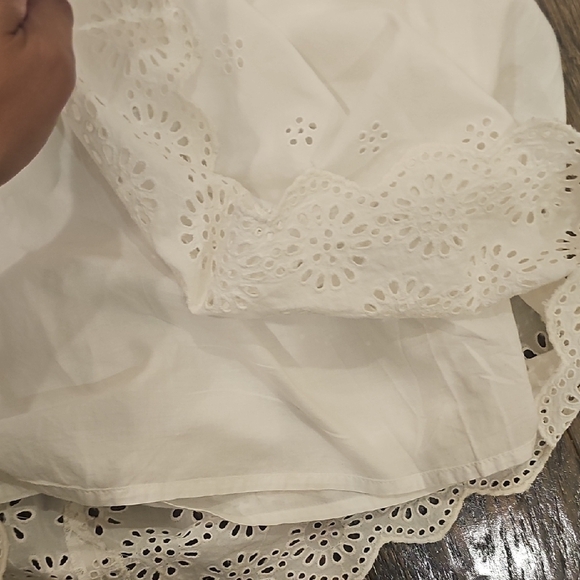 J. Crew Cream Eyelet Detail Top - Picture 4 of 6